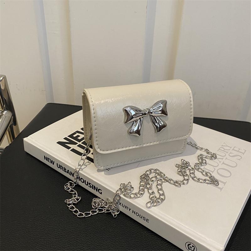 Bowknot Solid Color Single Shoulder Crossbody Square Bag Women Gift Fashion