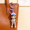 Nyckelring Hänge Tecknad Docka Design PVC Metall Nyckelring Flickvän Vän Födelsedagspresent Hänge Dekoration
