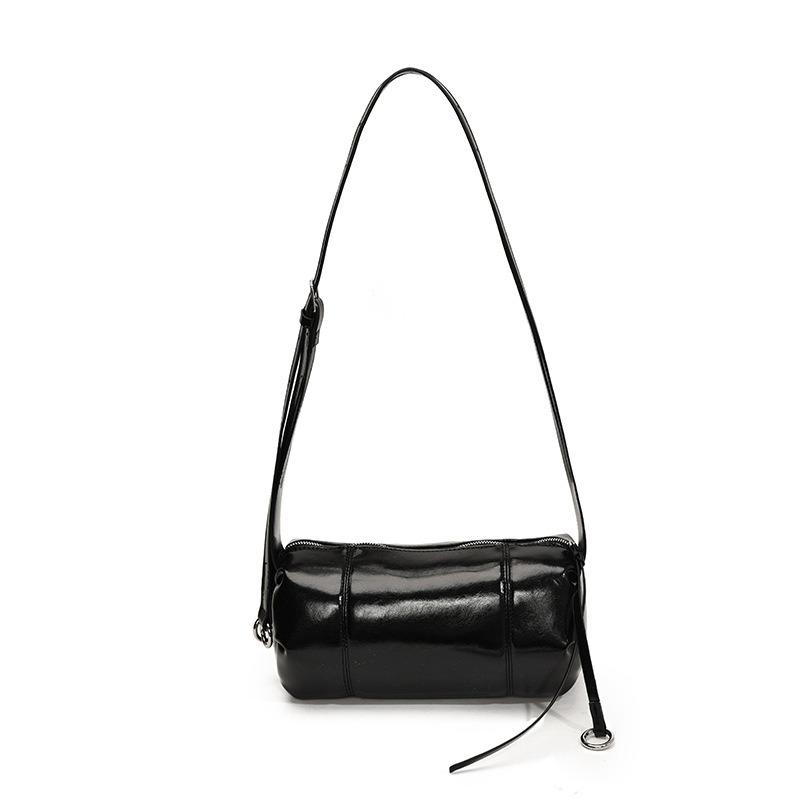 Summer new retro single shoulder oblique span bag temperament cylindrical bag large capacity niche texture underarm women's bag