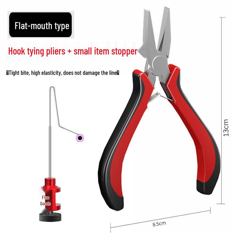 Wielofunkcyjne płaskodziobe szczypce ze stali nierdzewnej do haczyków wędkarskich do ciągnięcia i wiązania żyłki