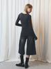 HALF DEVIL US Slit Bermuda Denim Pants_Black