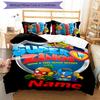 3pcs Custom Name SuperZings Bedding Set Duvet Cover Closure Includes 1 Duvet Cover & 2 Pillowcases for All Seasons Bedroom Decor
