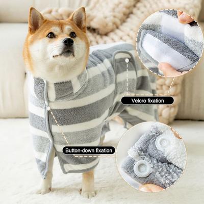 Dog Bathrobe Oversized Thick-Added Absorbent Quick Drying Golden Shiba Cat Bath Towel Towel Used After Bath
