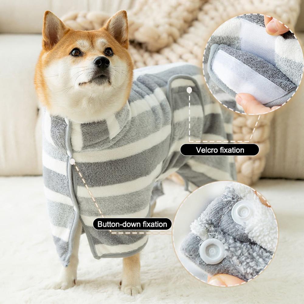 Dog Bathrobe Oversized Thick-Added Absorbent Quick Drying Golden Shiba Cat Bath Towel Towel Used After Bath