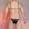 Sexyhot Bra and Panties Smooth Adjustable Black Men's 2-Piece Set, Sexy, Sheer, Panties, Size, (One Size)