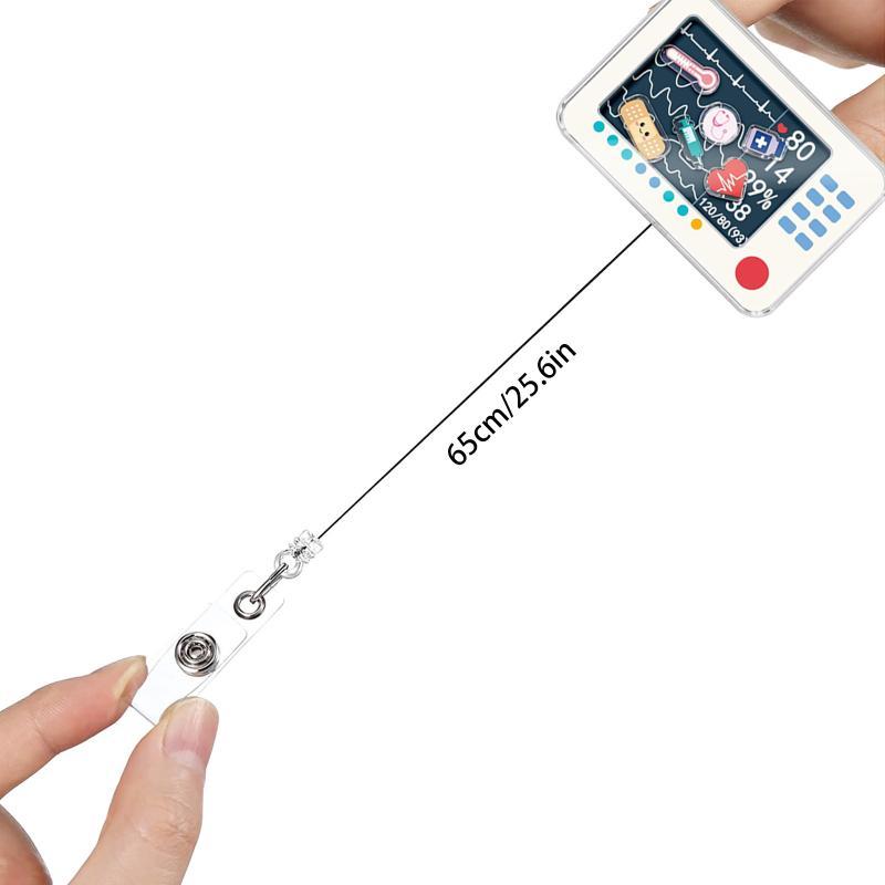 1 Stuk 2026 Nieuw Ontwerp Shaker Acryl Anime Menselijk Orgaan Intrekbaar Arts ID Kaarthouder Verpleegkundige Badge Reel Alligator Clip