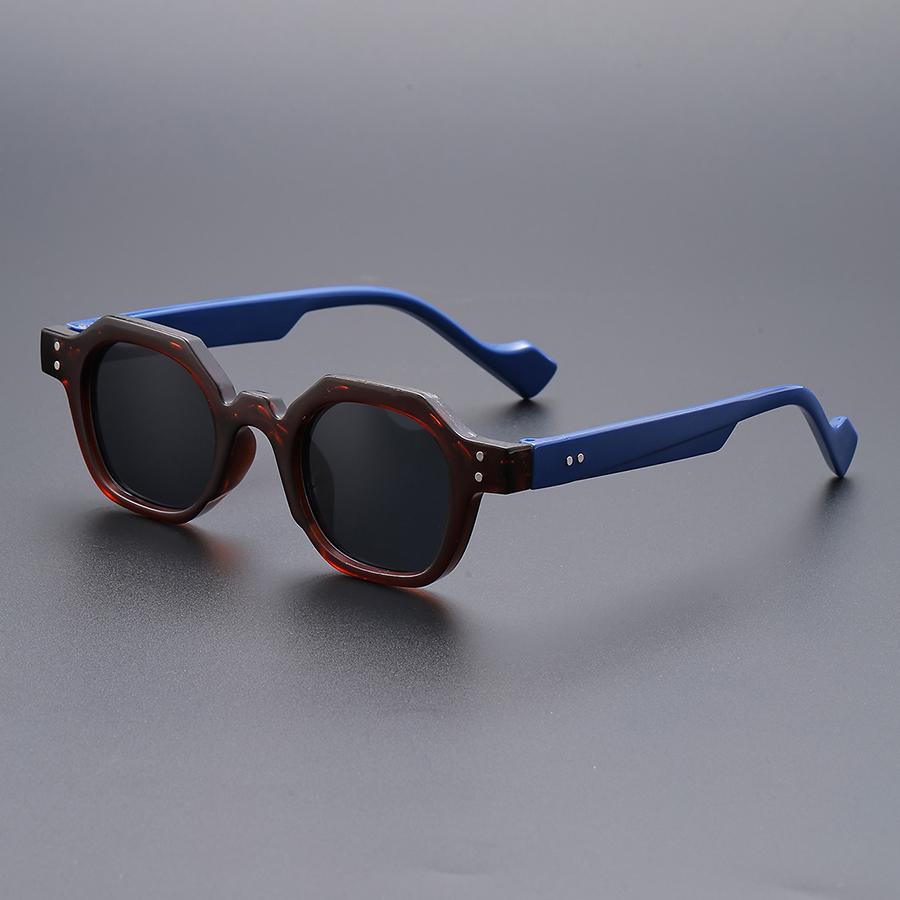1PC Unisex Plastic Fashion Polygon Frame Sunglasses For Street Photography And Beach Trips Driving Accessories