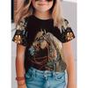 Summer Children's 3D Printed Crew Neck T-shirt Is Fashionable, Versatile, Trendy, Breathable, and Casual