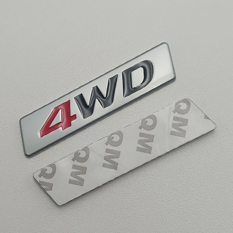 3D Metal Logo 4WD Emblem Car Fender Size Badge Car Trunk Decals 4WD Sticker Accessories car sticker emblem