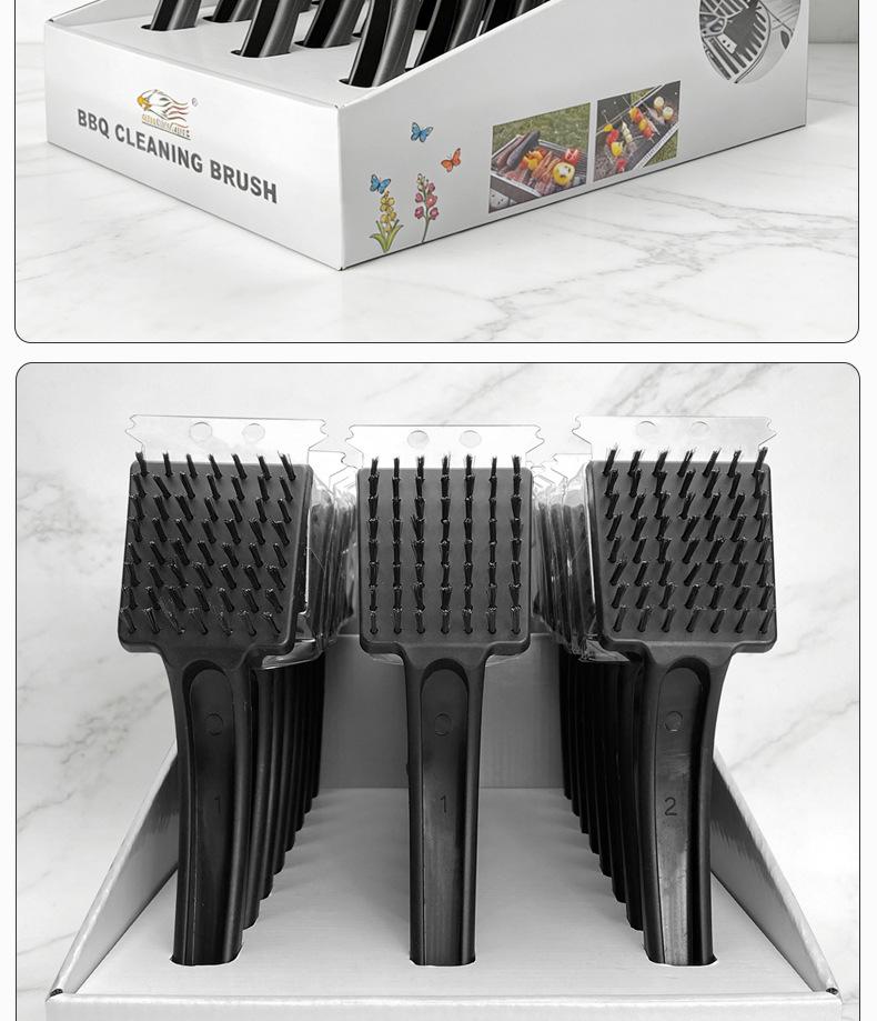 Stainless Steel BBQ Grill Cleaning Brush - Outdoor Rust & Dirt Removal Tool.