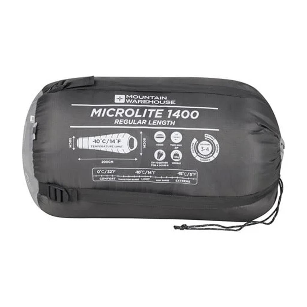 Mountain Warehouse Microlite 1400 Right Zip Winter Mummy Sleeping Bag