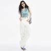 Four Season Wearable Retro Design Maillard Workwear Pants Trendy Brand Loose American Straight Leg Wide Leg Jeans For Women