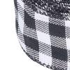 5m Christmas Wired   Ribbon Decorative Plaid Ribbon for Home   Gift Wrapping Crafts(Black Red )