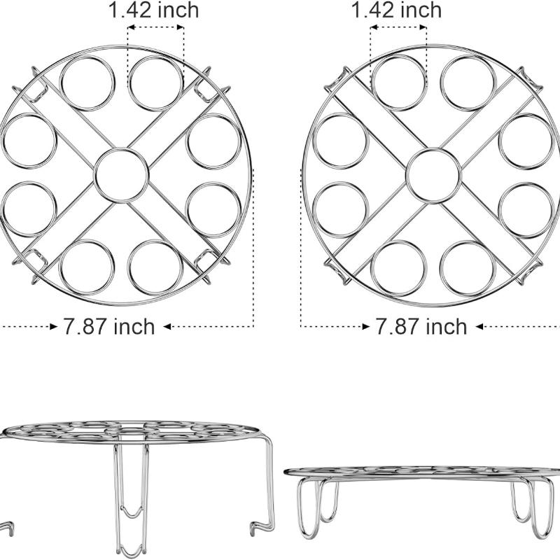 Two layers Stainless Steel Egg Steamer Household Boiled Egg Tray Waterproof Steaming Rack Egg Storage Racks Kitchen Accessories