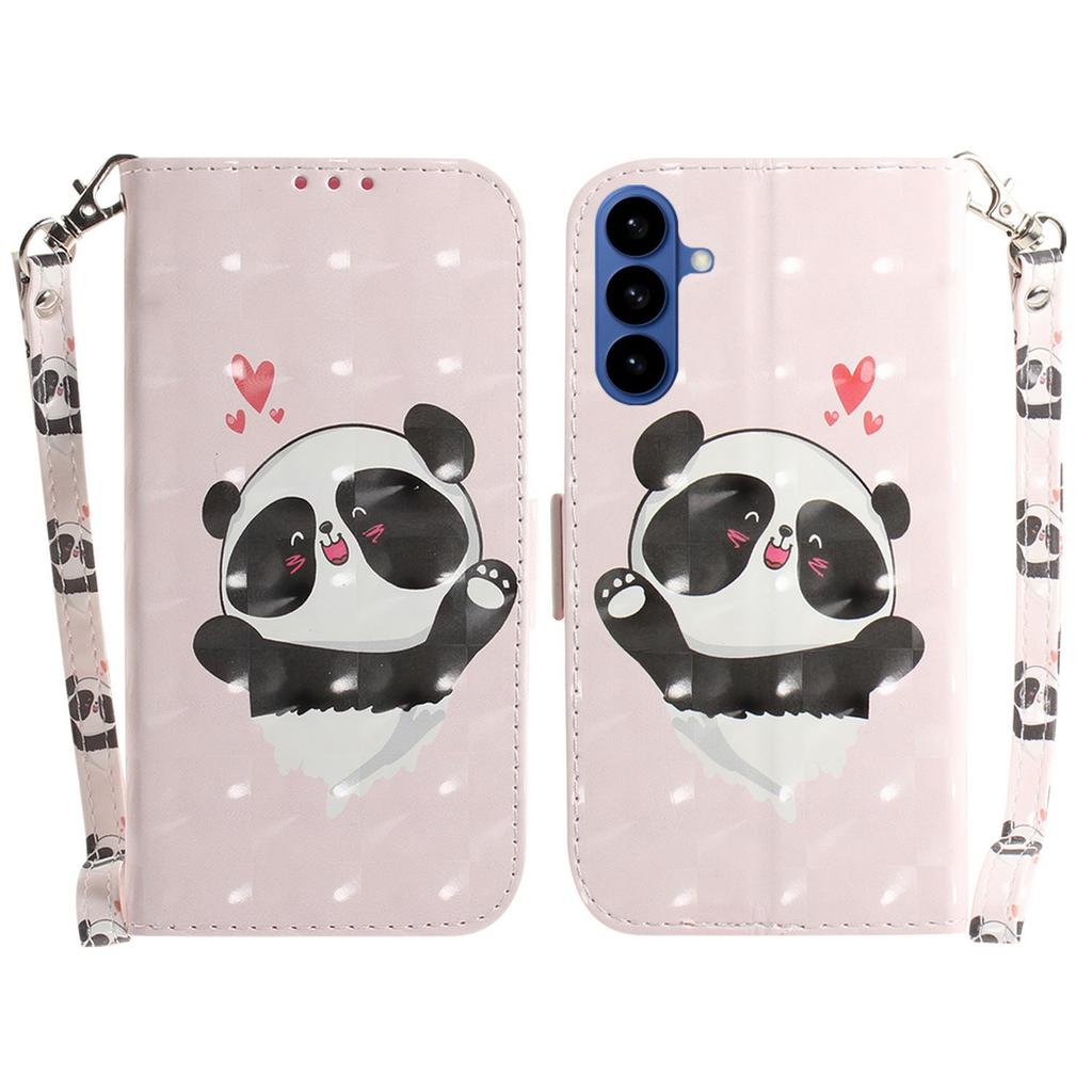 For Samsung Galaxy A57 5G Case Pattern Printing Leather Wallet Phone Cover with Wrist Strap