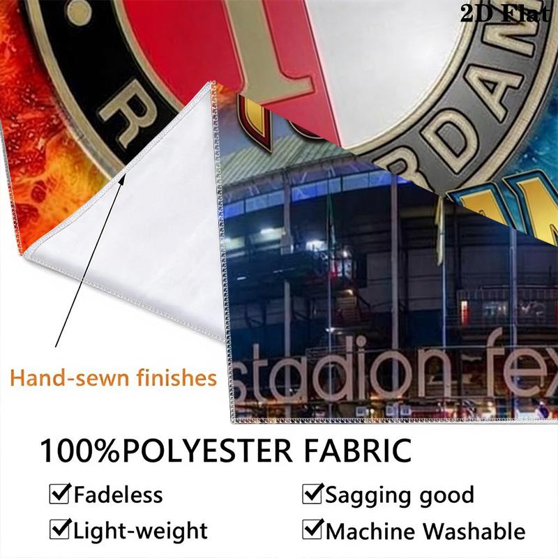 Custom Name Feyenoord Wall Tapestry Aesthetic Wall Hanging Printed Fabric Blanket Decorative Tapestries for Bedroom Living Room Home Decor