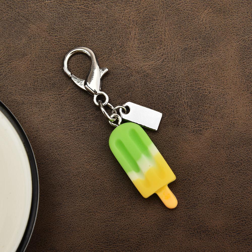 Ice Cream Popsicle Cute Keychain Simulation Resin Personalized Key Ring Bag Charm DIY Accessories Car Keychain Jewelry Girl Gift