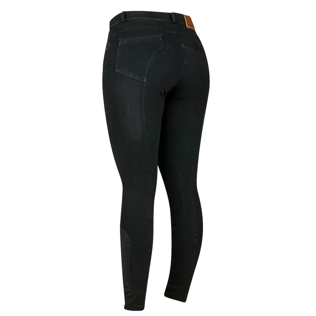 DUBLIN Womens/Ladies Shona Suede Knee Patch Denim Breeches