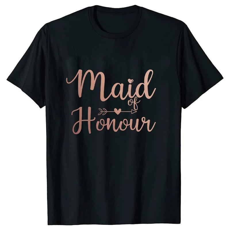 Verlobung Braut Hochzeit Party T-shirt Team Braut Kader Brautjungfer Tops Maid of Honour T-shirt Bachelorette Hen Party EVJF Tees