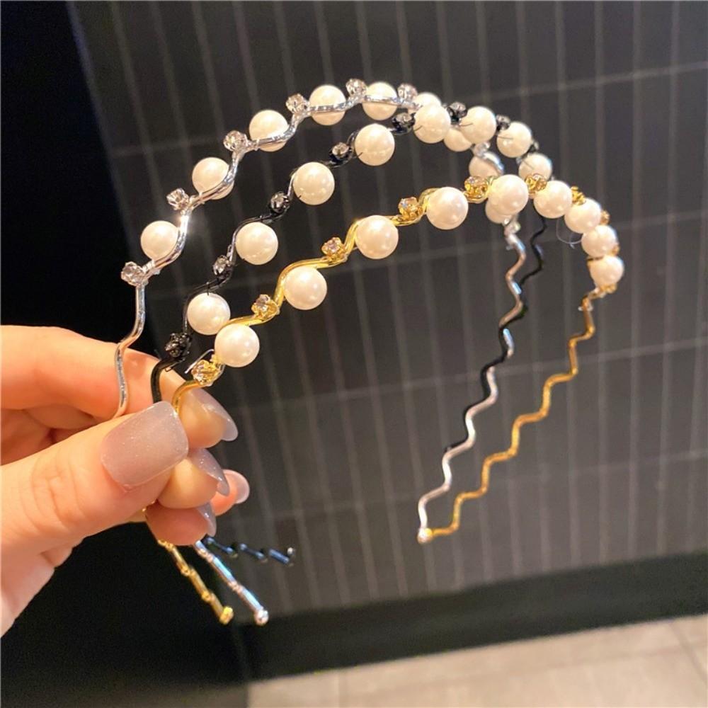 Sweet Hair Band Pearl Hair Hoop Headwear Headband  Hair Accessories