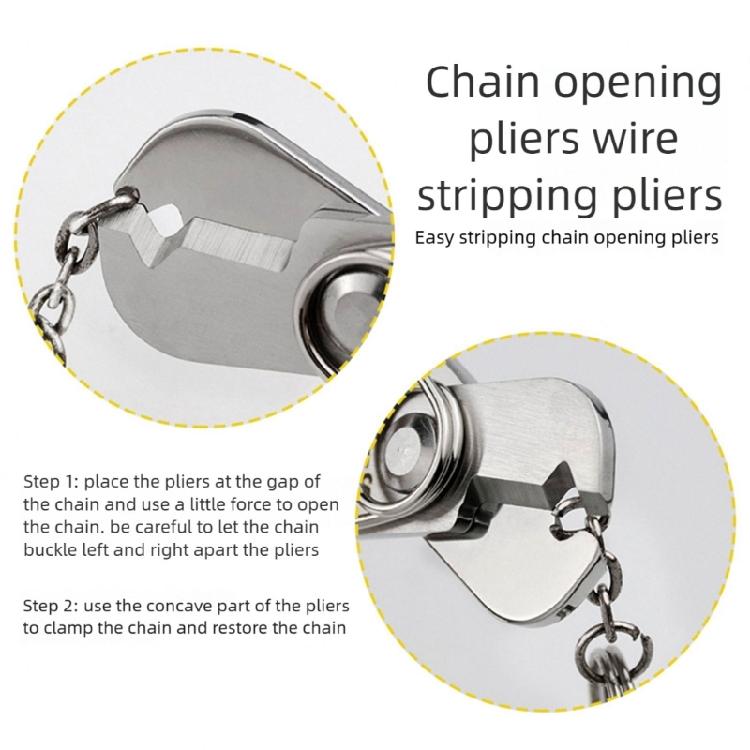 Ergonomic Wire Stripping Pliers Stainless Steel Sharpened Edges 0.5-4.0mm Ranges Tool For Chain Repair And Wiring