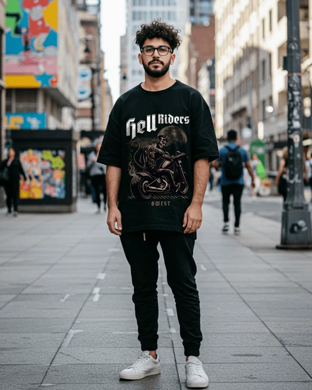Devil Hell Riders Oversized T-Shirt 2XL