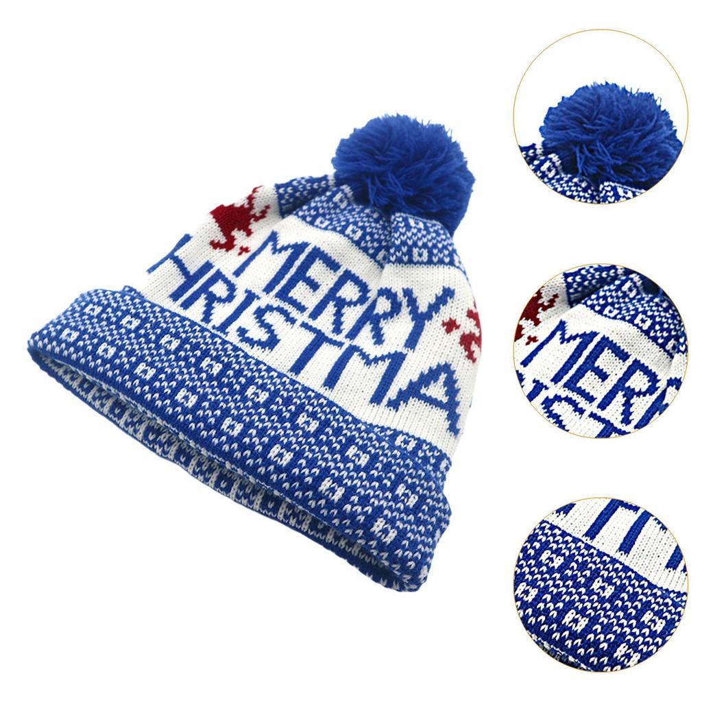 Christmas Hat Knitted Hat Winter Santa Claus Hat for New Year Biking Fishing