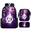 Printed Avengers The Backpack Set Oxford Fabric Pencil Case Essentials School