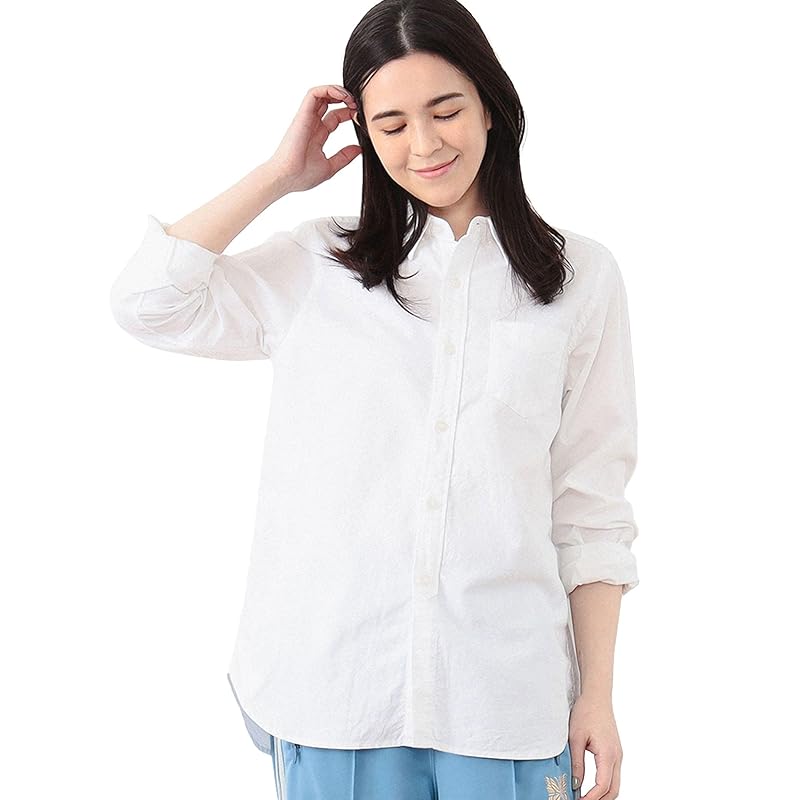 

[Beams Boy] L/S shirt Oxford button down shirt NEW ladies WHITE 0 13110193247