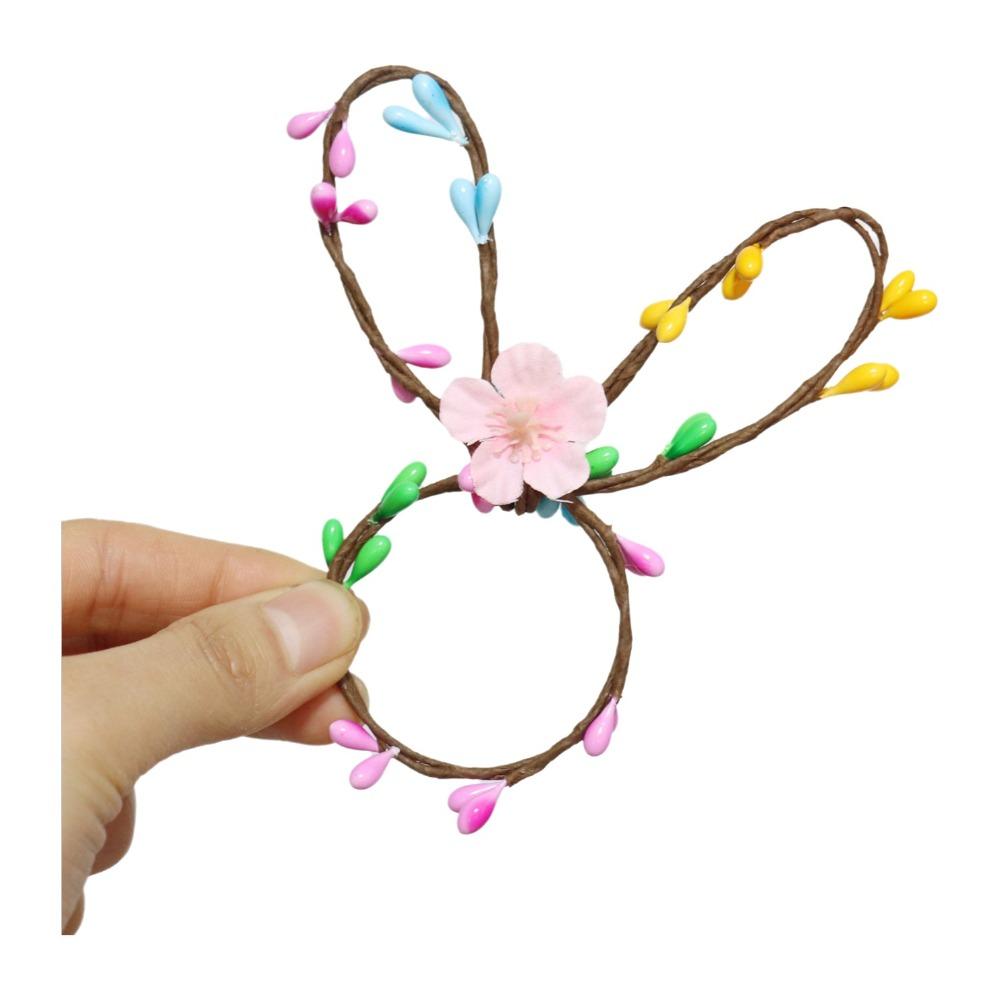 

5PCS Creative Cartoon Easter Napkin Ring Bunny Design Cute Napkin Loops Reusable Funny Tissue Holder Easter Celebration розовый