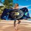 Fc Crest Design Printed Microfiber Beach Towel, Soft And Absorbent, Quick-Dry, Ideal for Summer Travel, Beach Essential, Swimming Pool
