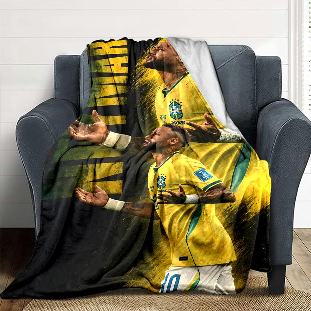 1pc Neymar8 Blanket, Gift, for Men and Women, Soft Blanket, Good for Sofa Bed Couch Travel, Lightweight Flannel Blanket
