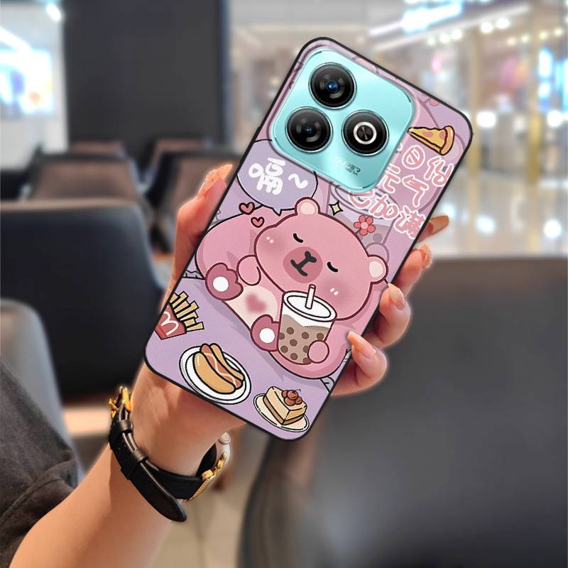 Graffiti Anti-dust Phone Case For ZTE Blade A75 4G/Z2359 TPU Couple Anti-knock Cartoon Protective Silicone Cute Durable