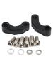 Pair Black Aluminum Mirror Extenders Risers Extension 10mm Universal Fit