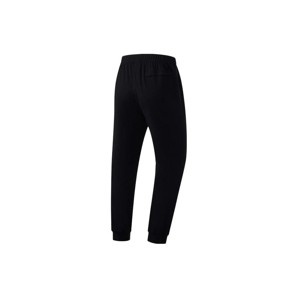 Li-Ning Fitness Series Snug Mid-Waist Solid Color Cool-Knit Sports Pants Men Bottoms Black AKYT077-1