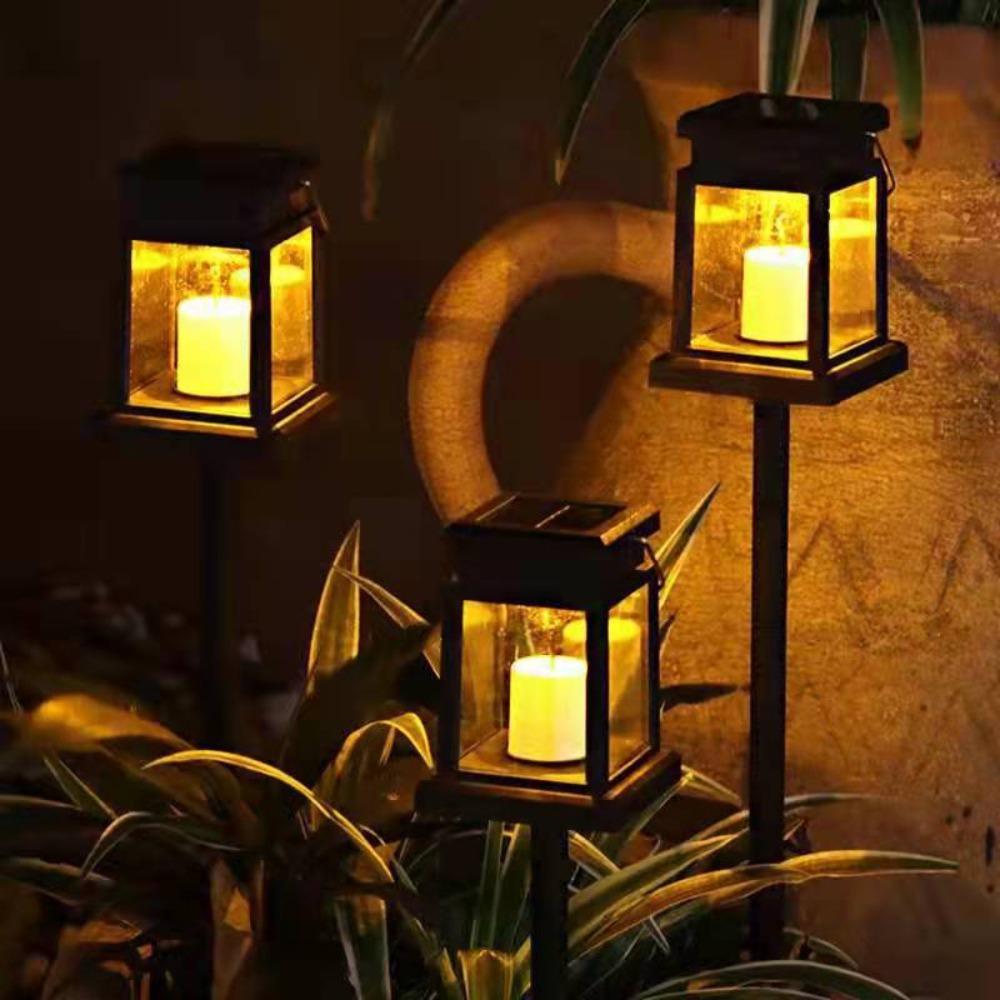 Solar Powered Ground Insert Lamp Outdoor Garden Decor Warm Atmosphere Light Solar Garden Lights Landscape Lighting