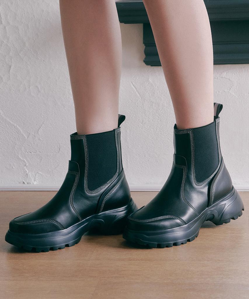 Salt And Chocolate White Stitch Chelsea Boots 412446015 (5Cm/1Color)