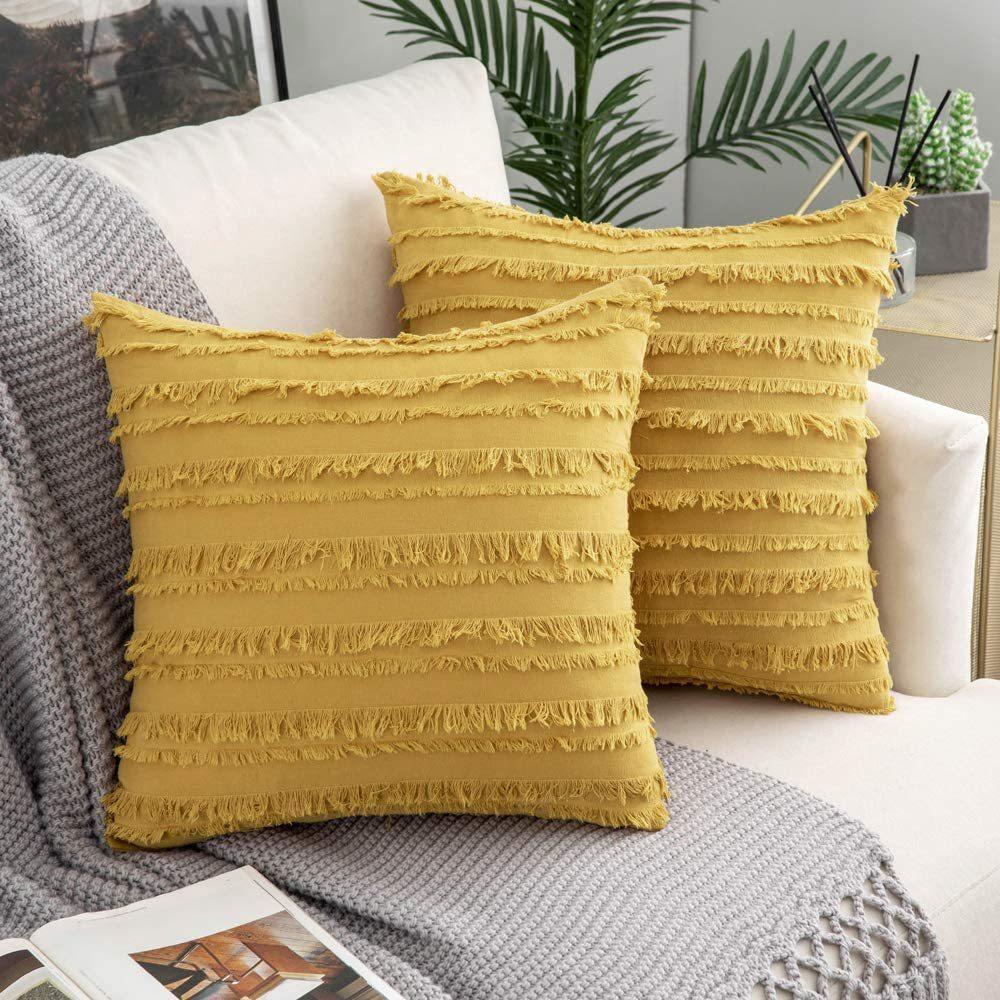 

Наволочка с кисточками для подушки Домашний офис Диван Эркер Подушка Богемная полосатая подушка Автомобильная поясничная подушка 45 * 45cm (excluding pillow core)