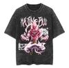 Dragon Ball Majin Buu Pink Aura Printed Tshirt Mens and Womens Washed Tshirt High Quality Vintage Tshirt Harajuku Top