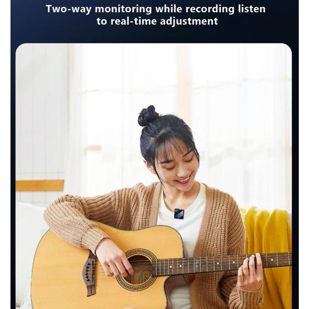 1SET New Collar Clip Microphone Three-in-one Wireless Microphone Short Video Shooting Mobile Phone Noise Reduction Live Microphone