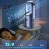 Quiet Bladeless Fan with Remote Desktop Air Purifier 8-Speed USB Rechargeable Circulator Portable for Summer Heat 8H Timer 90 Degree Oscillation