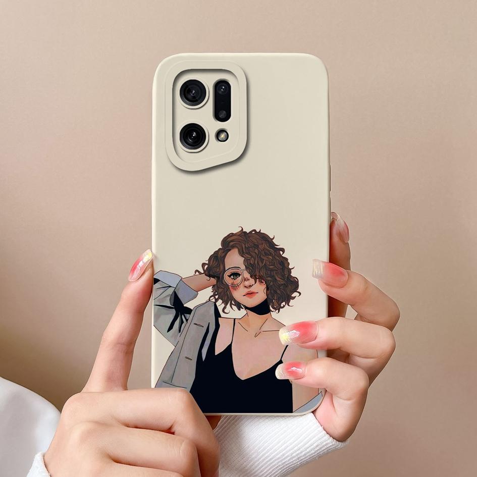 För OPPO K3 K5 K7 K7X K9X K10 Pro Neo 9 Skal Omslag Mode Pojke Flicka Flytande Matt Mjukt Silikon Skärmskydd Anti Dropp Skal För OPPO Stötfångare