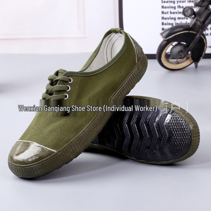 Men s High-Top Canvas Work Shoes with Rubber Sole for Outdoor Training 43