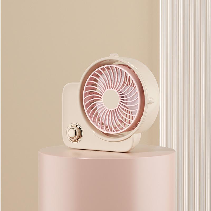 

Rechargeable Mini USB Desktop Fan - High Power Cooling for Office Three Blades