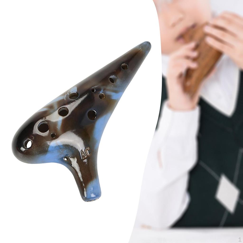 12 Hole Alto C Ocarina Practical Portable with Storage Bag Tenor for Children Beginners