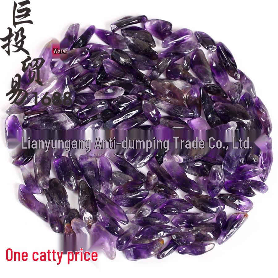 Amethyst Crushed Stone Ornament for Incense Diffuser, Potted Decor, and Fish Tank Landscaping.