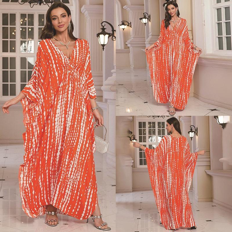 2025 New European and American Beach Dress Women's Loose Robe Bikini Blouse Sunscreen Clothing