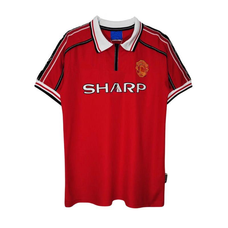 98-99 Red Devils home retro Thai jersey No. 7 B Kham No. 11 Giggs short-sleeved retro jersey S