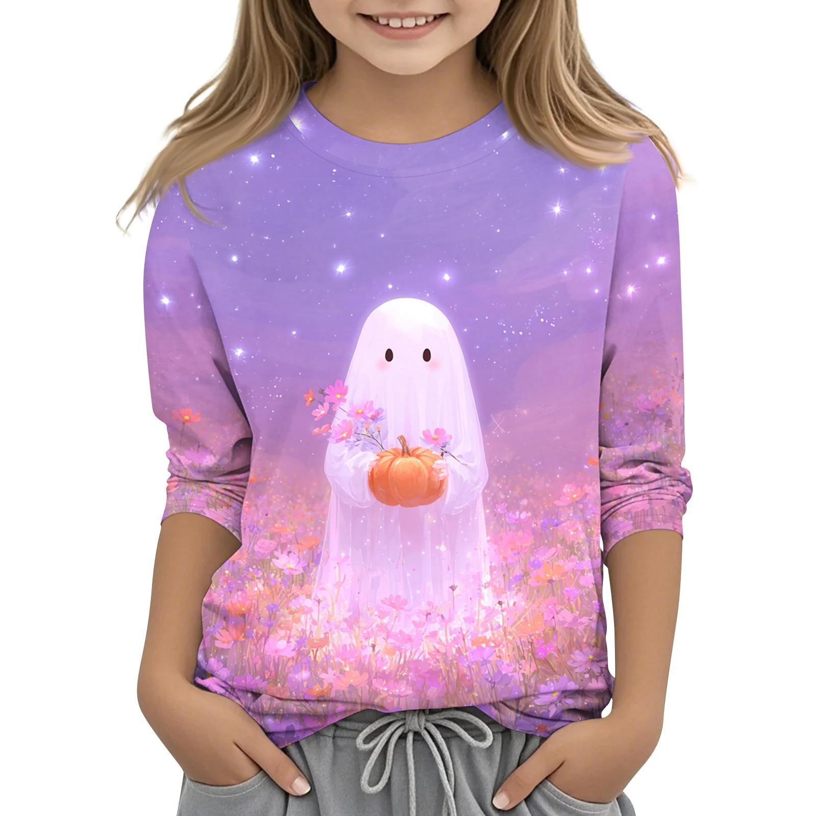 

Детская футболка с круглым вырезом и принтом, рукава 3/4, повседневная футболка 130