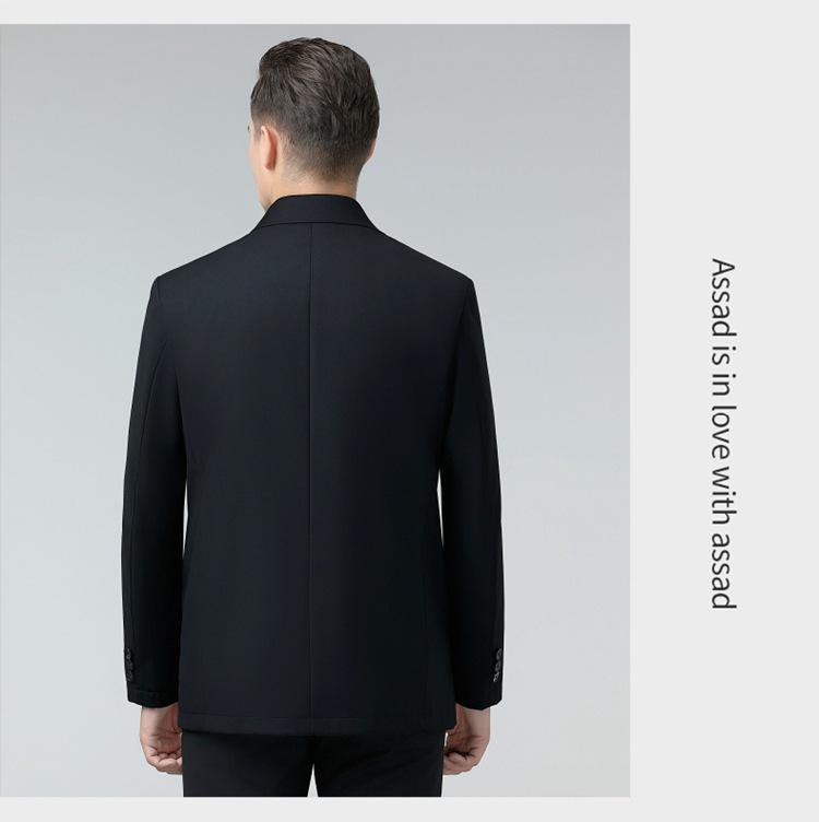 2024 Men's Winter Down Jacket - Mid-length Business Lapel Coat with Detachable Liner